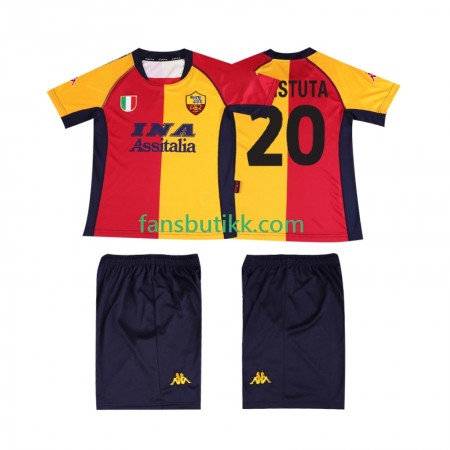 Fotballdrakt AS Roma Batistuta 20 2000 2001 Barn Retro Hjemmetrøye Kortermet